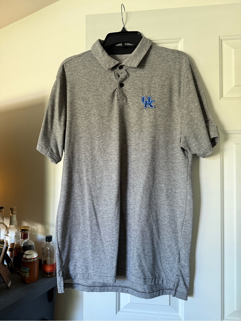 Nike Gray Polo with Blue UK Logo